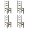 Ensemble à manger PANAMA 5 pcs gris bois de pin massif 518662518662
