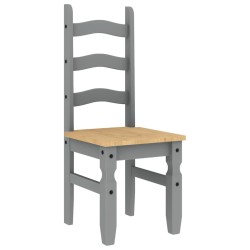 Ensemble à manger PANAMA 5 pcs gris bois de pin massif 518662518662