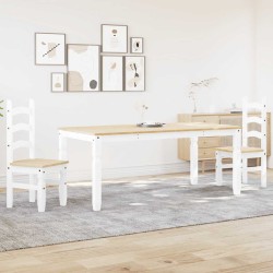 Ensemble à manger PANAMA 3 pcs blanc bois de pin massif 518679518679