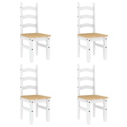 Ensemble à manger PANAMA 5 pcs blanc bois de pin massif 518680518680