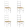 Ensemble à manger PANAMA 5 pcs blanc bois de pin massif 518680518680