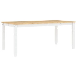 Ensemble à manger PANAMA 5 pcs blanc bois de pin massif 518680518680