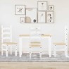 Ensemble à manger PANAMA 5 pcs blanc bois de pin massif 518685518685