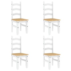 Ensemble à manger PANAMA 5 pcs blanc bois de pin massif 518685518685