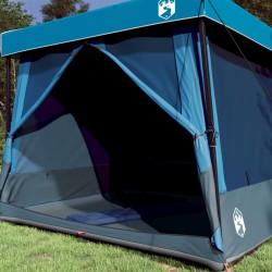 Ensemble de Tentes de Camping 2 pcs Bleu Taffetas et Tissu 518688518688