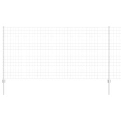 Clôture avec poteau Argenté 1,2 x 25 m Acier 518692518692