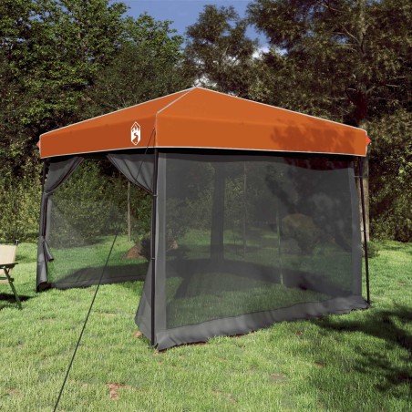 Ensemble de Tentes de Camping avec toit 2 pcs Gris et orange 518696518696