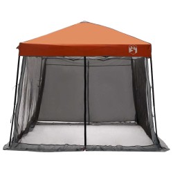 Ensemble de Tentes de Camping avec toit 2 pcs Gris et orange 518696518696