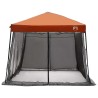 Ensemble de Tentes de Camping avec toit 2 pcs Gris et orange 518696518696