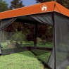 Ensemble de Tentes de Camping avec toit 2 pcs Gris et orange 518696518696