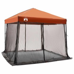 Ensemble de Tentes de Camping avec toit 2 pcs Gris et orange 518696518696