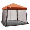 Ensemble de Tentes de Camping avec toit 2 pcs Gris et orange 518696518696