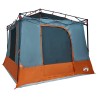 Ensemble de Tentes de Camping avec toit 2 pcs Gris et orange 518698518698