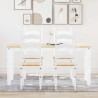 Ensemble à manger PANAMA 5 pcs blanc bois de pin massif 518705518705