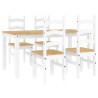 Ensemble à manger PANAMA 5 pcs blanc bois de pin massif 518705518705