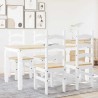 Ensemble à manger PANAMA 5 pcs blanc bois de pin massif 518705518705