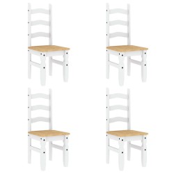 Ensemble à manger PANAMA 5 pcs blanc bois de pin massif 518705518705