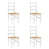 Ensemble à manger PANAMA 5 pcs blanc bois de pin massif 518705518705