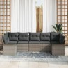 Ensemble de canapé de jardin 7 pcs Gris clair Poly rotin 518710518710