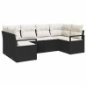Ensemble de Canapés avec coussin 6 pcs Noir polyrotin 518711518711