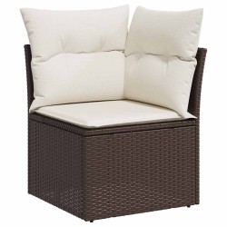 Ensemble de canapé de jardin Marron polyrotin 518713518713