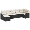 Ensemble de canapé de jardin Noir polyrotin 518714518714