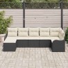 Ensemble de canapé de jardin Noir polyrotin 518714518714