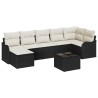 Ensemble de canapé de jardin Noir polyrotin 518715518715