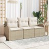 Ensemble de canapé de jardin Beige polyrotin 518717518717