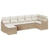 Ensemble de canapé de jardin 7 pcs Beige polyrotin 518718518718
