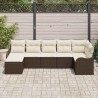 Ensemble de canapé de jardin Marron polyrotin 518720518720