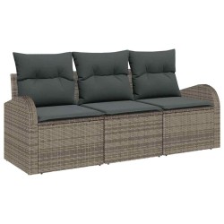 Ensemble de canapé de jardin Gris polyrotin 518722518722