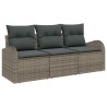 Ensemble de canapé de jardin Gris polyrotin 518722518722