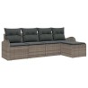 Ensemble de canapé de jardin Gris polyrotin 518723518723