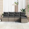 Ensemble de canapé de jardin Gris polyrotin 518723518723