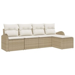 Ensemble de canapé de jardin Beige polyrotin 518729518729