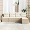 Ensemble de canapé de jardin Beige polyrotin 518729518729