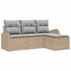 Ensemble de canapé de jardin Beige polyrotin 518730518730