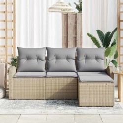 Ensemble de canapé de jardin Beige polyrotin 518730518730