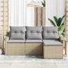 Ensemble de canapé de jardin Beige polyrotin 518730518730