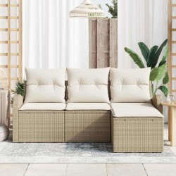 Ensemble de canapé de jardin Beige polyrotin 518732518732