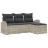Ensemble de canapé de jardin Gris clair polyrotin 518733518733