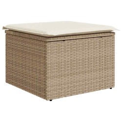 Ensemble de canapé de jardin 6 pcs Beige Poly rotin 518743518743