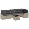 Ensemble de canapé de jardin Gris clair polyrotin 518752518752