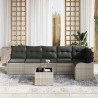Ensemble de canapé de jardin Gris clair polyrotin 518752518752