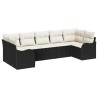 Ensemble de canapé de jardin Noir polyrotin 518761518761