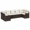 Ensemble de canapé de jardin Marron polyrotin 518762518762