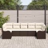 Ensemble de canapé de jardin Marron polyrotin 518762518762