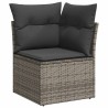 Ensemble de canapé de jardin avec coussin 5 pcs Gris polyrotin 518771518771