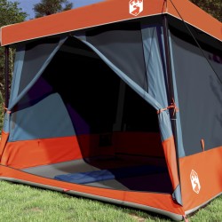 Ensemble de Tentes de Camping avec toit 2 pcs Gris et orange 518777518777